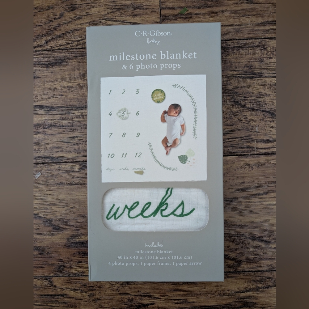 💥3/$24 C.R.‎ Gibson Baby Milestone Blanket